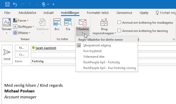 Office 365 Mailkryptering Sikker mail